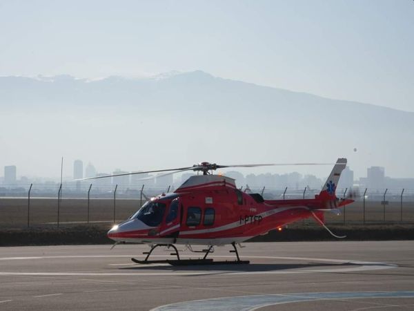 На 1 февруари в София кацна първият хеликоптер за спешна