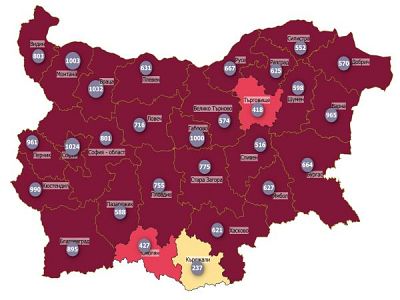COVID заболеваемостта спада, смъртността расте, Кърджали отново в жълто