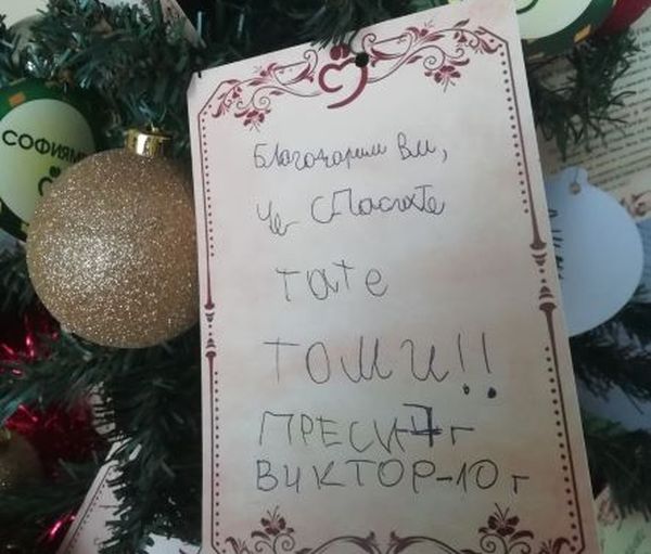 „Софиямед“ с коледни елхи, украсени с писма от излекувани от COVID пациенти 
